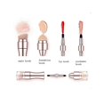 thumbnail image 2 of Juego de brochas de maquillaje 4 en 1, brocha para sombra de ojos, labios, corrector facial, rubor, base, con cepillo de limpieza y almacenamiento, depurador de silicona para brochas de maquillaje., 2 of 5