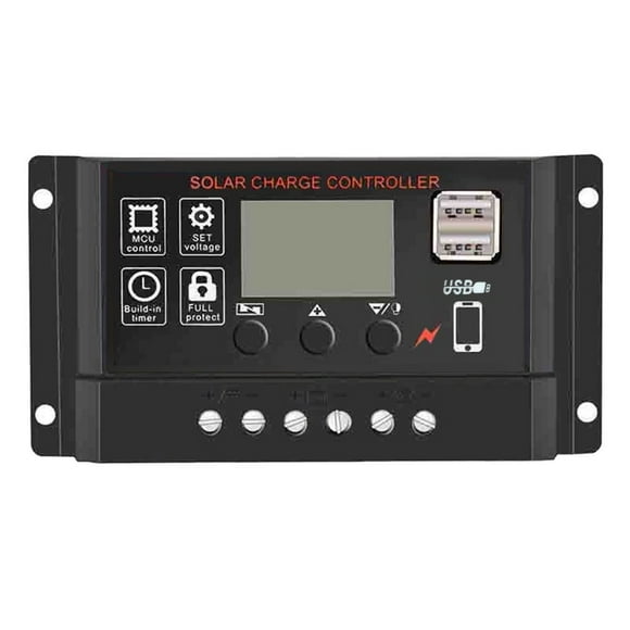Charge Controllers for Solar Panels Solar Panel Charge Controller 40A Solar Panel Controller Battery Charge Regulator 12V/24V Auto with Usb
