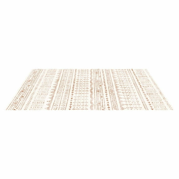 KFFKFF 6 x 9 ft Washable Area Rug, Durable Non-Slip Soft Carpet, Pet Friendly Indoor Mat for Bedroom, Office, Living Room, Entryway, Beige