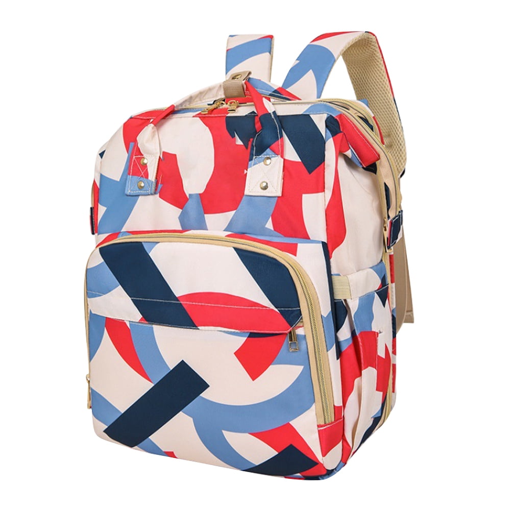 QWLWBU Diaper Bag Backpack, 6 in 1 Large Diaper Bag with Changing Station for Boys Girl, Waterproof Baby Diaper Bags for Travel with Insulated Milk Bottle Pocket