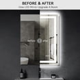 thumbnail image 4 of HIGHMIR LED Bathroom Mirror, Backlit + Front Lit, Lighted Vanity Mirror for Wall, Anti-Fog, Dimmable, 3 Colors, Memory Function, Shatter-Proof Tempered Glass, ETL Listed (32" L x 24" W), 4 of 8