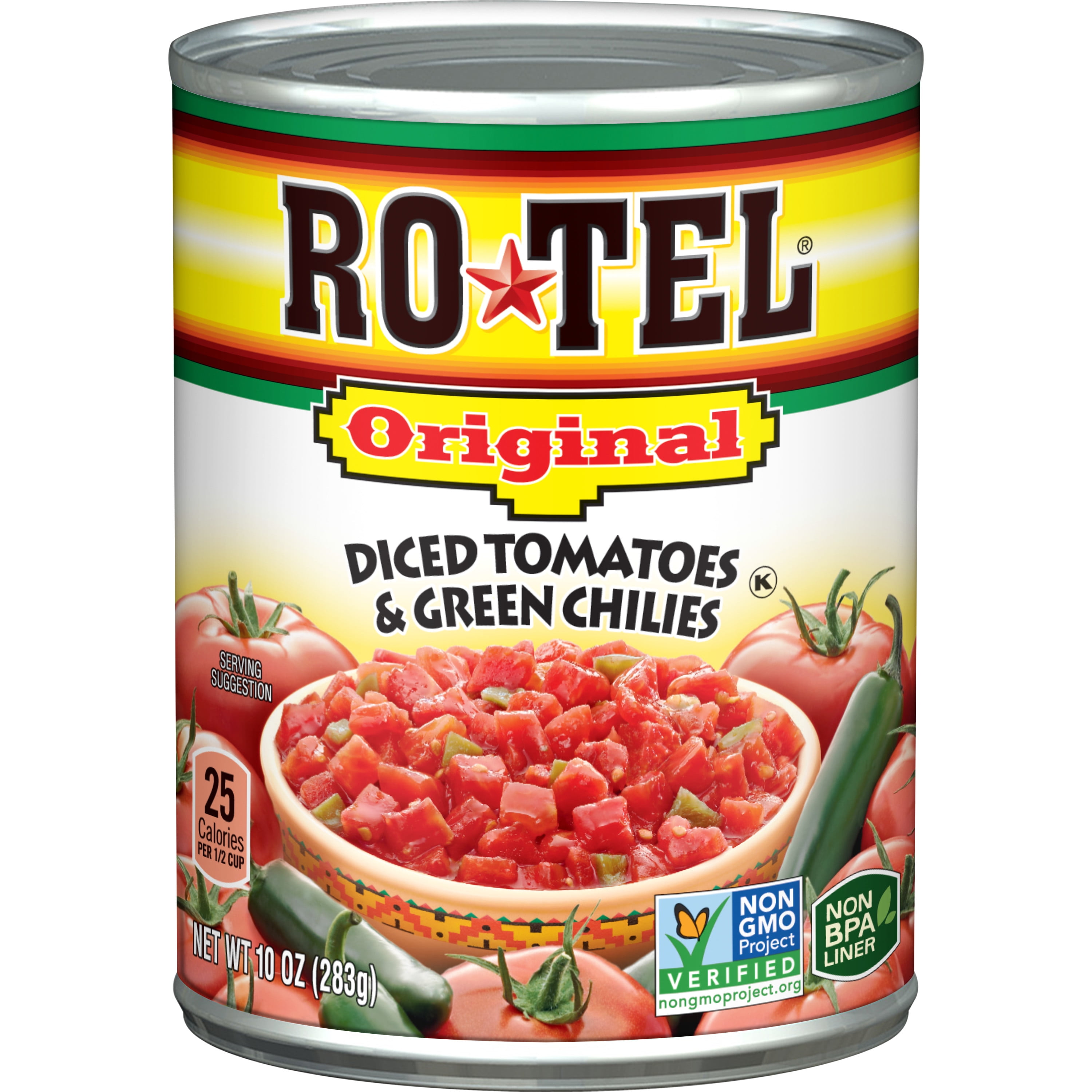 RO*TEL Original Diced Tomatoes and Green Chilies, 10 Ounce Walmart