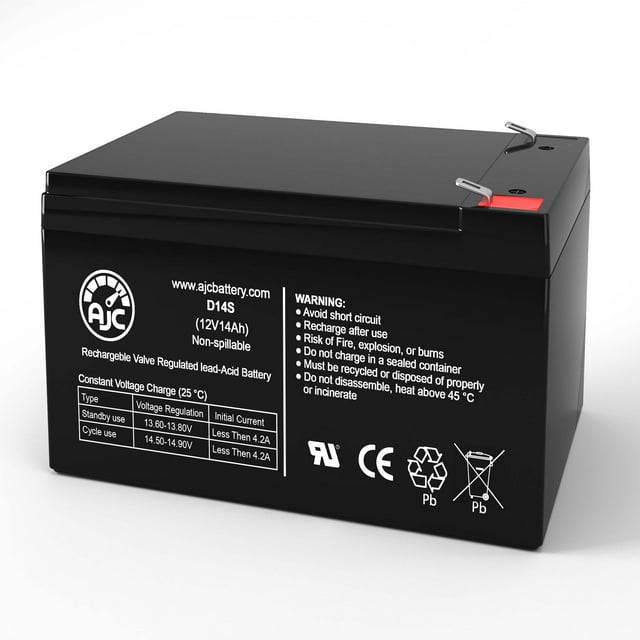AJC Battery Compatible with Interstate All 12V 14Ah Sealed Lead Acid Battery