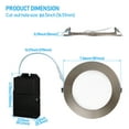 thumbnail image 7 of 24 Pack 13.5W 6-Inch Ultra-Thin LED Recessed Light with J-Box, 4000K Cool White, Dimmable Slim Panel Downlight, Satin Nickel, 7 of 7