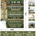 thumbnail image 5 of Son Gifts from Mom, Son Birthday Gifts, Gifts for Son Blanket 60"x50", Son Gifts from Dad, Birthday Gift for Son, Adult Son Gift Ideas for Fathers Day Graduation Christmas, to My Son Blanket, 5 of 6