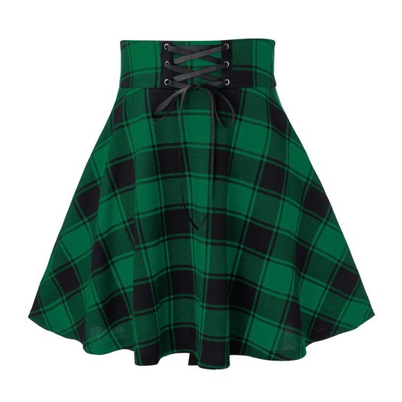 Women Fashion Casual Mini Workout Skirt pluskirt Skirt Sexy A-line Plaid Beach Skirts for Women Cute Skirt Lattice Printing Splicing Women's Long Skirts for Women Plaid Skirts for Women