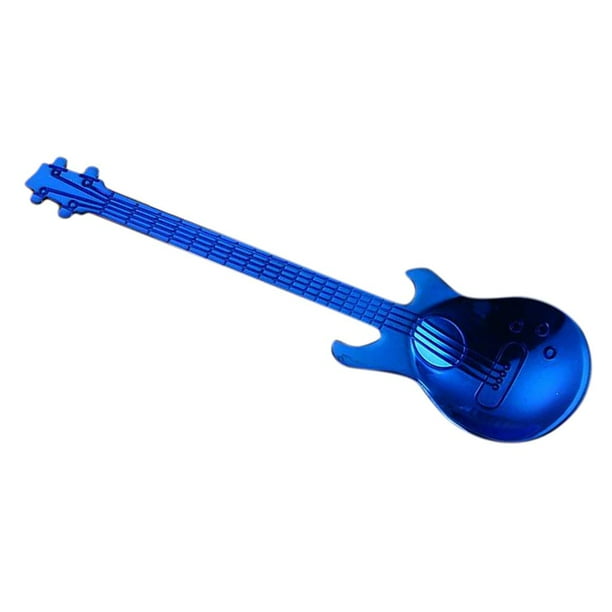 de de material acero Inoxidable Mezcdora Mezcdora en apariencia de Guitarra Mezcdora para Barra de Música Azul perfecl Cuchara de café