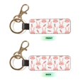 thumbnail image 2 of Wukai Rabbit Is And Carrots Print Leather Car Keychain, Universal Key Fob Keychain, Leather Key Chain Holder for Men and Women,360 Degree Rotatable, 2 of 5