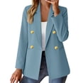 thumbnail image 2 of RRMuAzgs Women's Work Business Blazer Casual Office Tops Coats Long Sleeve Double Breasted Open Front Suit Jacket, 2 of 5