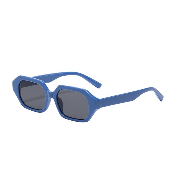 Siminsem Candy Color Square Sunglasses for Men Women, Unisex Vibrant Frame Sun Glasses, UV Protection Trendy Shades for Daily Wear, Blue, One Size