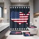 thumbnail image 1 of Cortina de ducha de 4 piezas con temática del Día de la Independencia, cortina divisoria para baño, impermeable y duradera, ideal para la decoración del Día de la Independencia. Cortina de ducha de po, 1 of 6