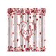 thumbnail image 1 of ¡Liquidación! Cortina de ducha de San Valentín Cortina de ducha para el día de San Valentín Cortina de ducha romántica con corazones rojos Juego de cortina de baño con 12 ganchos Decoraciones para el, 1 of 7