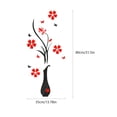 thumbnail image 7 of Crystal 3D Floral Wall decals, Peel and Stick Removable Art with Red Flower & Black Silhouette Motifs, Wall decor Stickers Peel and Stick, Black Wall decor for Living Room, Home, 7 of 7