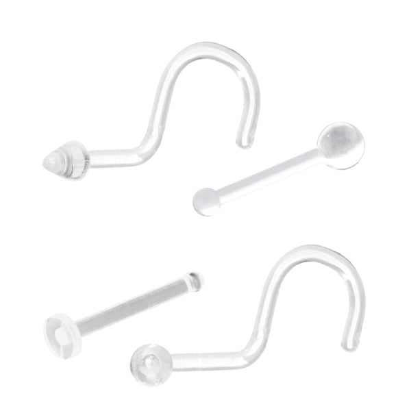 50 Stück Klare Piercing Retainer - Unsichtbare Platzhalter Für Nase, Zunge, Lippen