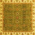 thumbnail image 1 of Ahgly Company Indoor Square Oriental Yellow Traditional Area Rugs, 3' Square, 1 of 4