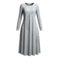 thumbnail image 7 of Awdenio Dresses for Women Fall Long Sleeve Midi DressCrewneck Swing Flowy A Line Dresses Casual Everyday Date Nights Wear, 7 of 7