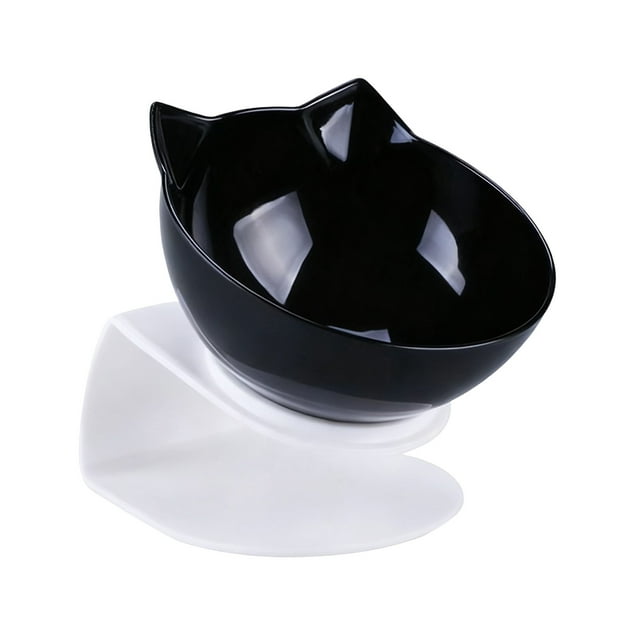 Cat Ear Neck Protective Bowl with Angled Design for Indoor Use Smooth Easy Clean Pet Feeding Solution