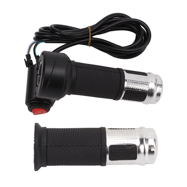 6 Core Electric Bike Throttle Handle, Long Service Life Automatic Identification Function Electric Bike Throttle Handle for Electric Bicycle Gold,Silver,Blue,Red