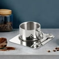 thumbnail image 6 of 304 Stainless Steel Coffee Cup With Handle Portable And Design Includes Spoon And Saucer Suitable For Coffee Milk And Beverages., 6 of 6