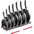thumbnail image 1 of 2025 Suitable Pan Organizer Rack for Cabinet, Expandable Pan Pot Lid Organizer Rack with 7 Adjustable, 1 of 4