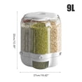 thumbnail image 2 of Food Grain Storage Container,Food Grain Storage Container Sealed Grain Food Storage Box Rotatable Rice Dispenser Meticulously Designed, 2 of 9