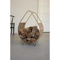 thumbnail image 2 of WOVEN RUSH AND METAL FIREWOOD RACK WITH TALL HANDLE, 2 of 2
