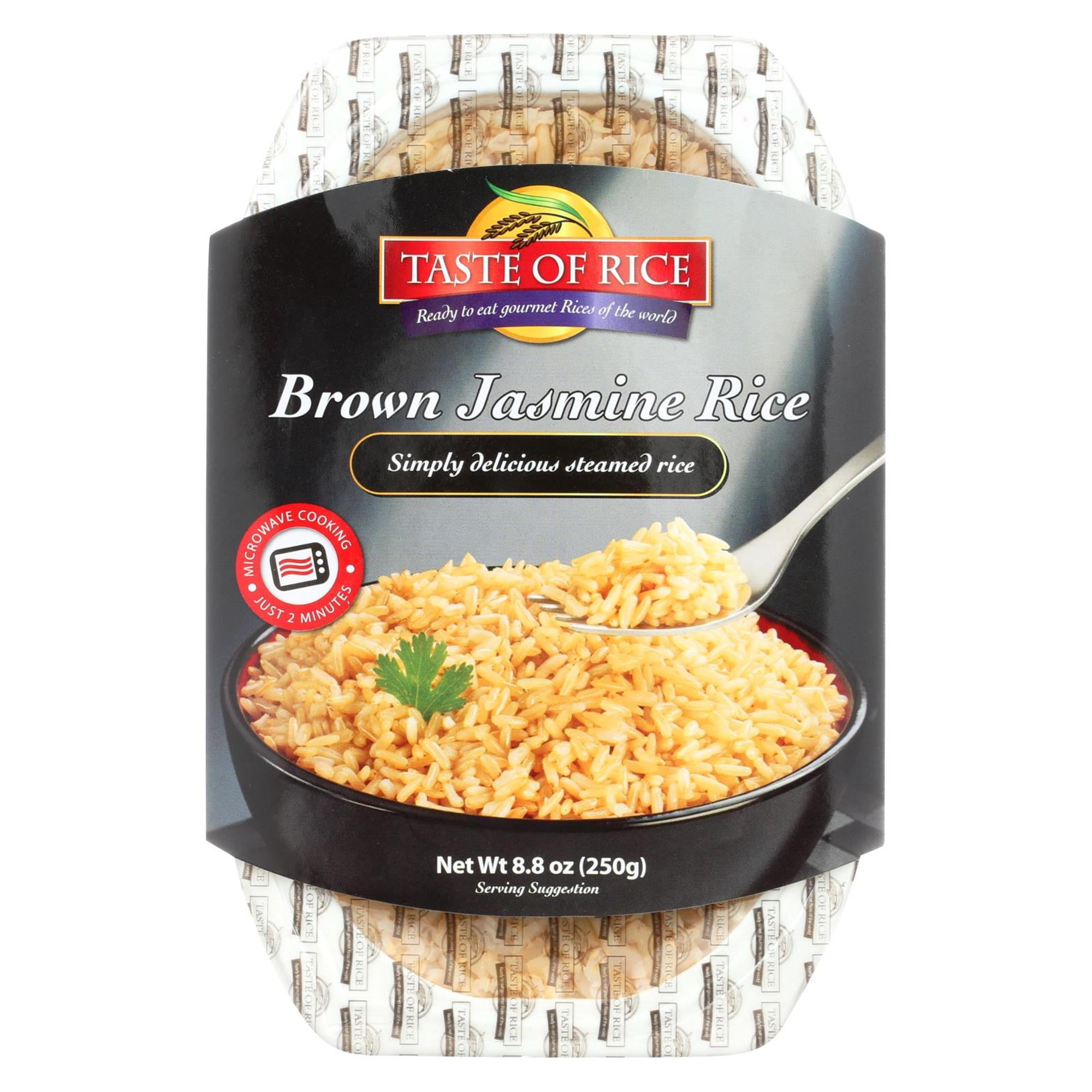 Taste of Rice Jasmine Rice Brown, 8.8 Oz, Pack of 6