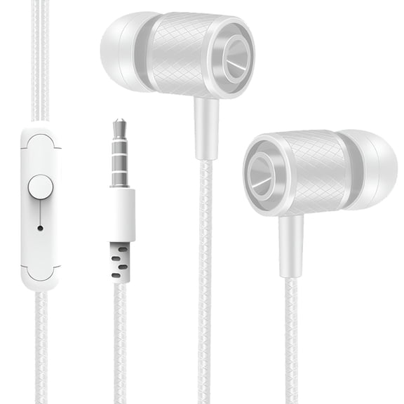 GJX Wired Earbuds with Microphone, 3.5mm In-Ear Headphones with 9mm Drivers, Noise Isolating Earphones for iPhone Android Gaming Music