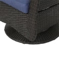 thumbnail image 4 of Afuera Living Outdoor Wicker Swivel Club Chair in Dark Brown (Set of 4), 4 of 24