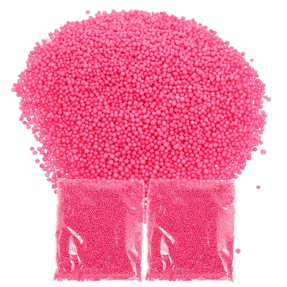 NUOLUX Loose Pearls for Crafts Pink Foam for Craft Projects and DIY Material 0.25 - 0.35cm Diameter