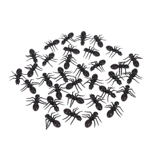 30 Pcs Fourmis Grandes Simulées Fausse Animal Insecte Jouet Farce Fournitures de Fête