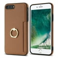 thumbnail image 5 of Allytech iPhone 8 Plus/ 7 Plus Wallet Case, With Ring Holder Stand Shockproof PU Leather Anti-Scratch Cards Holder Slim Shell Cover for Girls Women Wallet Case for Apple iPhone 7 Plus/8 Plus - Brown, 5 of 5