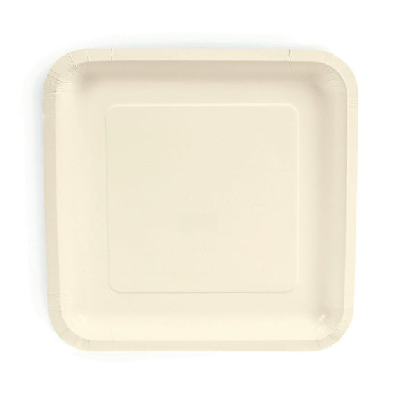 Ivory Square Paper Dinner Plates - 24 count