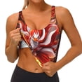 thumbnail image 3 of Fuzoiu Red Sun Flame Fox Print Women's Sports Vest,U-Back Sports Tank,Gym Vests,Athletic Sleeveless Shirts,Exercise Undershirts,Yoga, Gym, and Dance Wear-XX-Large, 3 of 8