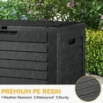thumbnail image 3 of Dextrus Outdoor Lockable 31 gal Resin Deck Box, Black, 3 of 7
