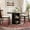 Black-with Storage, variant on Farini 43" Round Dining Table, Modern Wood Kitchen Table with Metal Base, Seats 4, for Dining Room or Kitchen, Natural