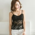thumbnail image 2 of KOOYET Floral Cami Padded Tank Women's Cami Lace Crochet Flower Vest Female Camisole, 2 of 6