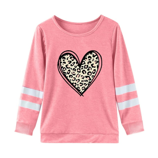 SXcggal One T-Shirt à Manches Longues pour Filles Poignets T-Shirt pour Enfants Col Ras du Cou Tunique T-Shirt pour Filles Mignon Respirant Confortable Hauts pour Filles