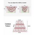 thumbnail image 5 of Red Grey Geometric Sheer Waterfall Valance Curtains for Window, Abstract Modern Twisted Lines Art Rod Pocket Sheer Topper Swag Curtains for Living Room, Kitchen 38.5"W x 47.2"L, 2 Panels, 5 of 7