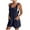 Navy, variant on Amvlyk Jumpsuits for Women Summer Sleeveless Ruffle Short Rompers Comfortable Adjustable Straps Suspender Shorts Casual Solid Color Loose Overalls Pants with Pockets for Trendy Beach Vacation Outfits