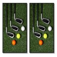 thumbnail image 2 of Designart "Excellent Golf Set Swing II" Golf Framed Wall Art Set Of 2 - Green Sports Framed Canvas Set For Living Room Decor, 2 of 6