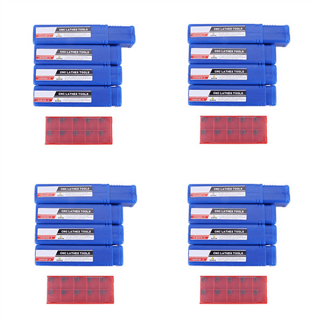 

16 Set of 7/8/10/12mm Sclcr Lathe Boring Bar Tool Holder+10Pcs Ccmt 0602 Inserts