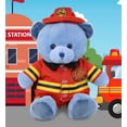 thumbnail image 5 of DolliBu Baby Blue Bear Firefighter Stuffed Animal - Super Soft Bear Fireman Toy with Red Fireman Costume Outfit and Fireman Hat, Wild Life Stuffed Animal Fire Fighter Doll Plush Toy for Kids - 8 Inch, 5 of 7