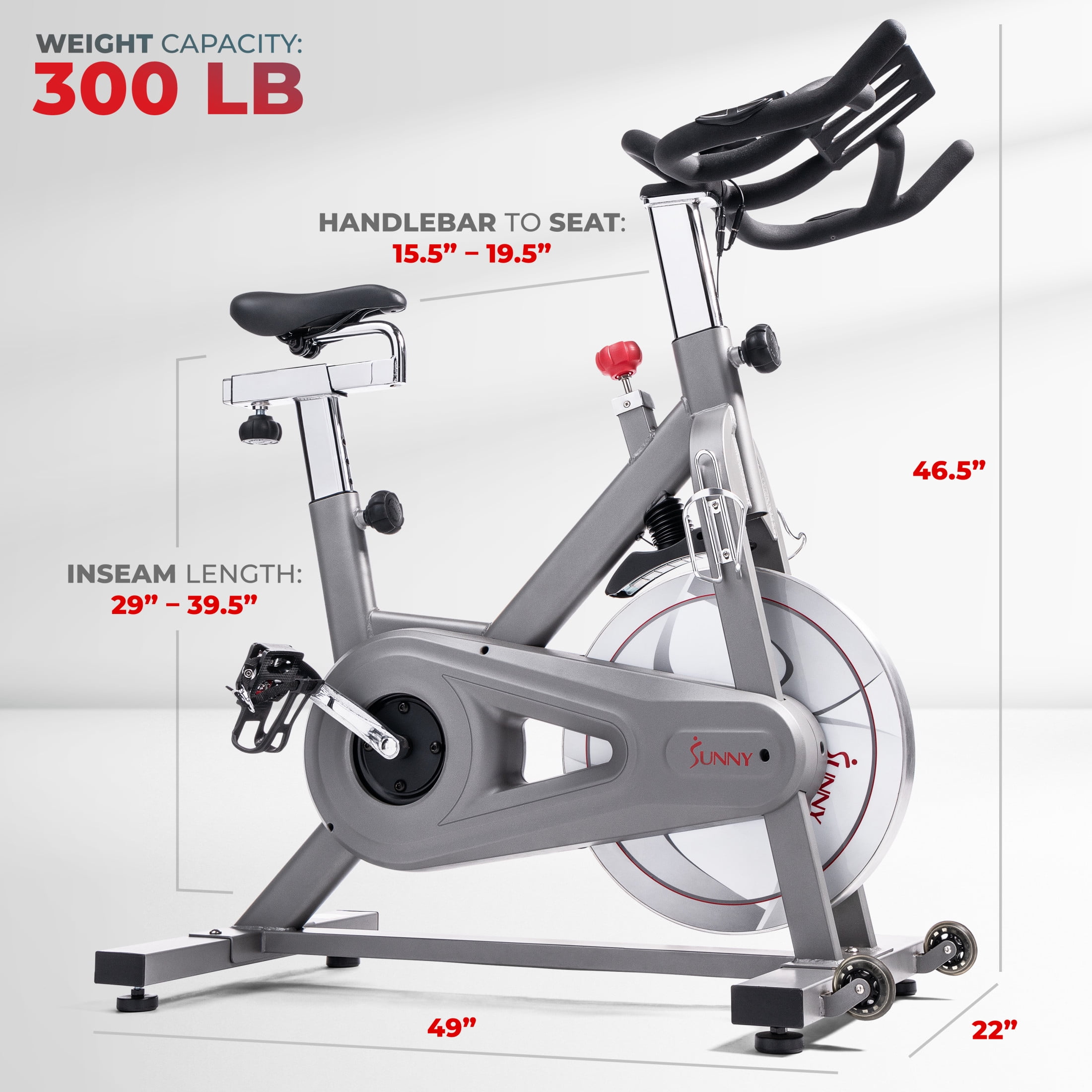 Sunny Health Fitness Pro Magnetic Stationary Spin Exercise Bike SF B1851 Walmart