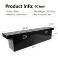 Faitaliicy Aluminum Stripes Plated Tool Box Pick Up Truck Bed RV