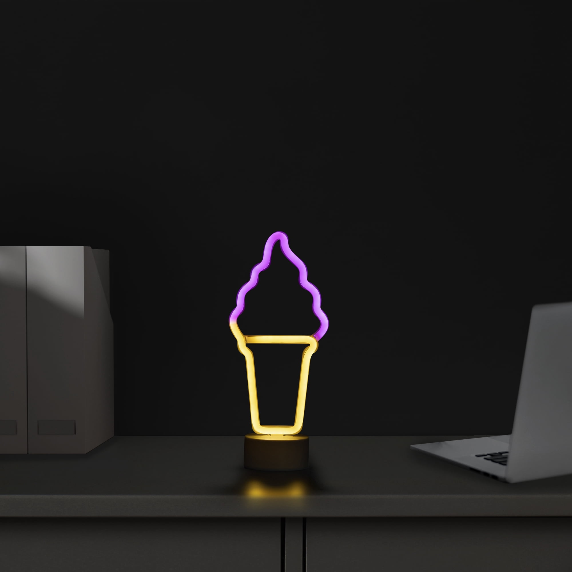 Northlight LED Ice Cream Cone Neon Table Light - 12"