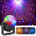 thumbnail image 1 of Stage Light, 3 Colors Party Bulb 5w Led 7 Rgb Voice Control Mini Crystal Ball Projector, 1 of 3