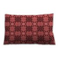 thumbnail image 1 of Ahgly Company Patterned Outdoor Rectangular Shocking Orange Lumbar Throw Pillow, 13 inch by 19 inch, 1 of 5