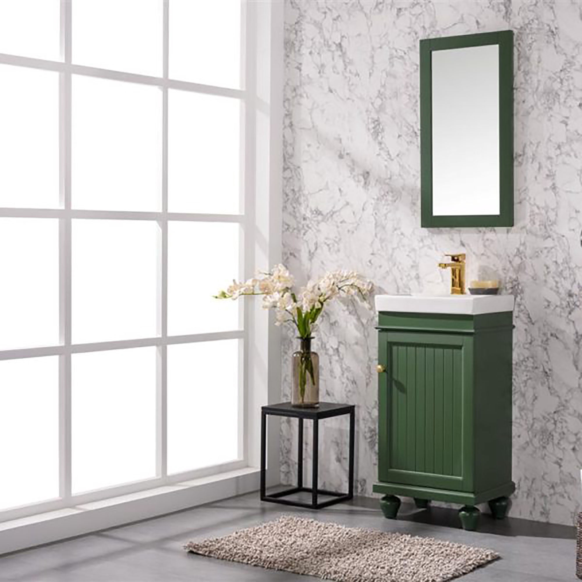 Furniture Indoor Home Decorative Bathroom, Washroom, Kitchen 18" Vogue Green Sink Vanity