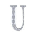 thumbnail image 2 of BalsaCircle 8" Silver Solid Letter U Self-Adhesive Rhinestones Gems Sticker, 2 of 8